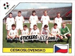 Sticker Team photo Ceskoslovensko - FIFA World Cup Italia 1990 - Panini