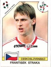 Sticker Frantisek Straka - FIFA World Cup Italia 1990 - Panini