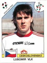 Sticker Lubomir Vlk - FIFA World Cup Italia 1990 - Panini