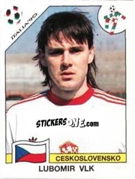 Figurina Lubomir Vlk - FIFA World Cup Italia 1990 - Panini