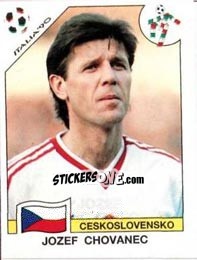Sticker Jozef Chovanec - FIFA World Cup Italia 1990 - Panini