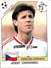 Sticker Jozef Chovanec - FIFA World Cup Italia 1990 n. 87 - Panini