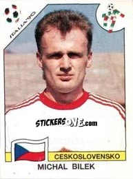 Sticker Michal Bilek - FIFA World Cup Italia 1990 n. 88 - Panini