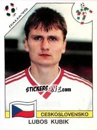 Sticker Lubos Kubik - FIFA World Cup Italia 1990 n. 91 - Panini