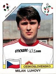 Sticker Milan Luhovy - FIFA World Cup Italia 1990 - Panini