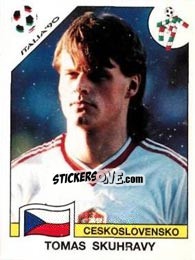 Cromo Tomas Skuhravy - FIFA World Cup Italia 1990 - Panini