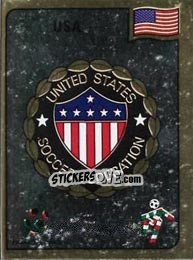 Cromo Unated States Soccer Federation emblem - FIFA World Cup Italia 1990 - Panini