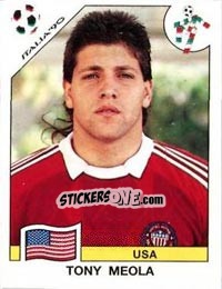 Figurina Tony Meola - FIFA World Cup Italia 1990 - Panini