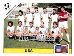Sticker Team photo USA - FIFA World Cup Italia 1990 - Panini