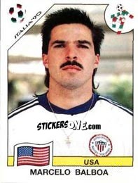 Sticker Marcelo Balboa - FIFA World Cup Italia 1990 - Panini