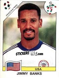 Sticker Jimmy Banks - FIFA World Cup Italia 1990 n. 100 - Panini