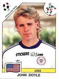 Sticker John Doyle - FIFA World Cup Italia 1990 - Panini