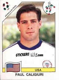 Sticker Paul Caligiuri - FIFA World Cup Italia 1990 - Panini