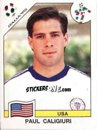 Sticker Paul Caligiuri - FIFA World Cup Italia 1990 n. 104 - Panini