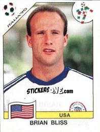 Sticker Brian Bliss - FIFA World Cup Italia 1990 n. 105 - Panini