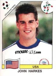 Sticker John Harkes - FIFA World Cup Italia 1990 n. 108 - Panini