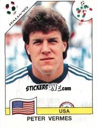 Sticker Peter Vermes - FIFA World Cup Italia 1990 n. 112 - Panini