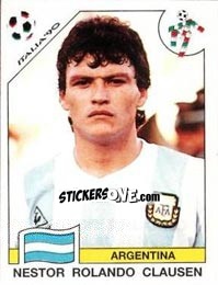Sticker Nestor Rolando Clausen - FIFA World Cup Italia 1990 - Panini