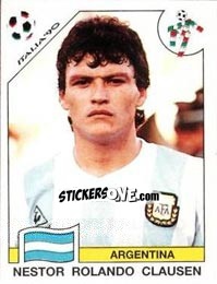 Figurina Nestor Rolando Clausen - FIFA World Cup Italia 1990 - Panini