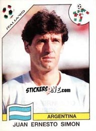 Figurina Juan Ernesto Simon - FIFA World Cup Italia 1990 - Panini