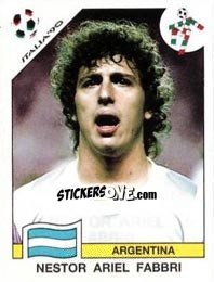 Cromo Nestor Ariel Fabbri - FIFA World Cup Italia 1990 - Panini