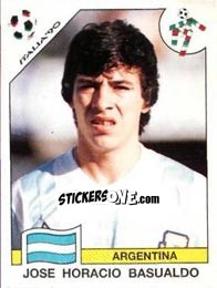 Figurina Jose Horacio Basualdo - FIFA World Cup Italia 1990 - Panini