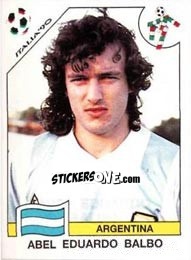 Sticker Abel Eduardo Balbo - FIFA World Cup Italia 1990 - Panini