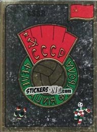 Cromo USSR Football Federation emblem - FIFA World Cup Italia 1990 - Panini