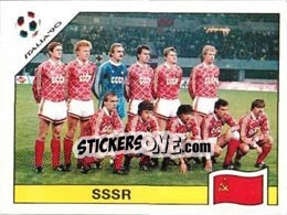 Sticker Team Photo Sssr - FIFA World Cup Italia 1990 n. 136 - Panini
