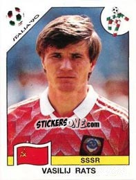 Sticker Vasili Rats - FIFA World Cup Italia 1990 - Panini