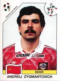 Sticker Andrei Zygmantovich - FIFA World Cup Italia 1990 n. 142 - Panini