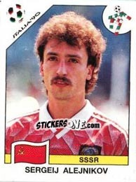 Sticker Sergei Aleinikov - FIFA World Cup Italia 1990 - Panini