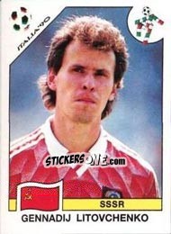 Sticker Gennadij Litovchenko - FIFA World Cup Italia 1990 n. 146 - Panini