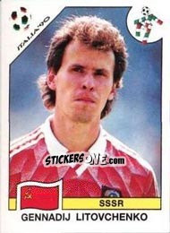 Sticker Gennadij Litovchenko - FIFA World Cup Italia 1990 - Panini