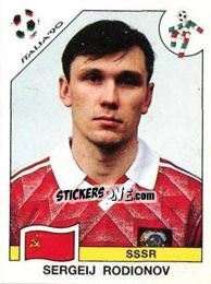 Sticker Sergei Rodionov - FIFA World Cup Italia 1990 - Panini