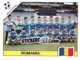 Sticker Team photo Romania - FIFA World Cup Italia 1990 - Panini