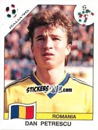 Figurina Dan Petrescu - FIFA World Cup Italia 1990 - Panini