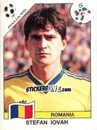 Figurina Stefan Iovan - FIFA World Cup Italia 1990 - Panini