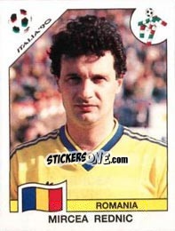 Sticker Mircea Rednic - FIFA World Cup Italia 1990 - Panini