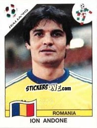 Cromo Ion Andone - FIFA World Cup Italia 1990 - Panini