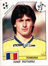 Sticker Iosif Rotariu - FIFA World Cup Italia 1990 - Panini