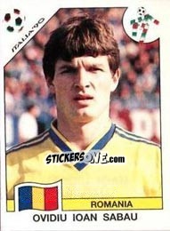 Sticker Ovidiu Ioan Sabau - FIFA World Cup Italia 1990 - Panini