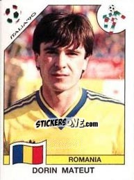 Sticker Dorin Mateut - FIFA World Cup Italia 1990 - Panini
