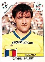 Sticker Gavril Balint - FIFA World Cup Italia 1990 - Panini