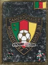 Sticker Federation Camerounaise de Football emblem - FIFA World Cup Italia 1990 - Panini