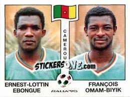 Sticker Ernest-Lottin Ebongue / Francois Omam-Biyik - FIFA World Cup Italia 1990 n. 179 - Panini