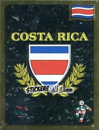 Cromo Federation Costarricense de Futbol emblem - FIFA World Cup Italia 1990 - Panini