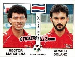 Figurina Hector Marchena / Alvaro Solano - FIFA World Cup Italia 1990 - Panini