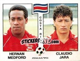 Figurina Hernan Medford / Claudio Jara - FIFA World Cup Italia 1990 - Panini