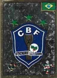 Sticker Confederacao Brasileira de Futebol emblem - FIFA World Cup Italia 1990 n. 191 - Panini